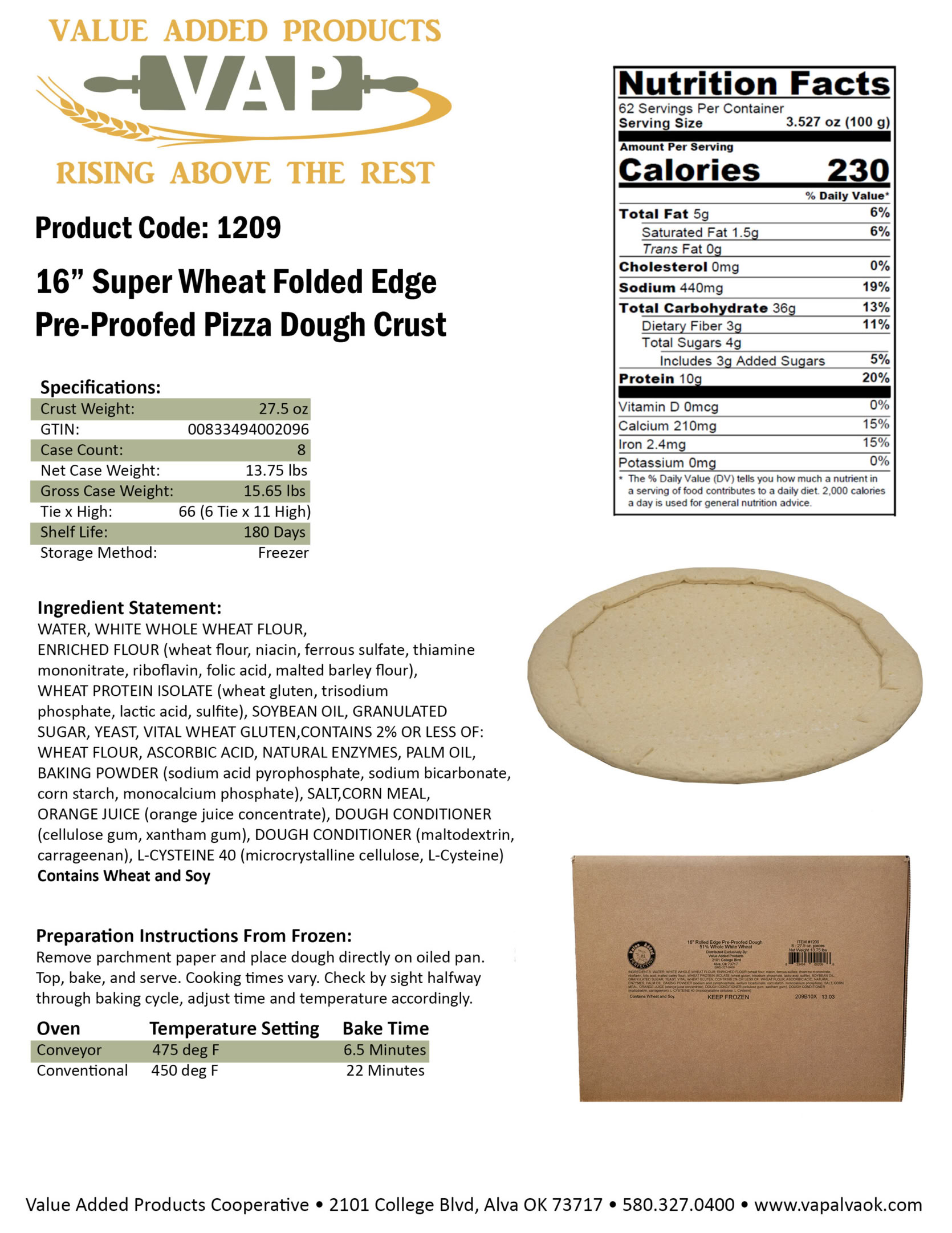 Red Earth Dough Co. crusts are engineered as fully formed, laminated, pre-proofed frozen dough systems that move directly from freezer to toppings to oven with minimal handling. The controlled dough-development process allows the final bake cycle to complete fermentation while proteins, cheeses, and toppings properly cook together during the baking process. 