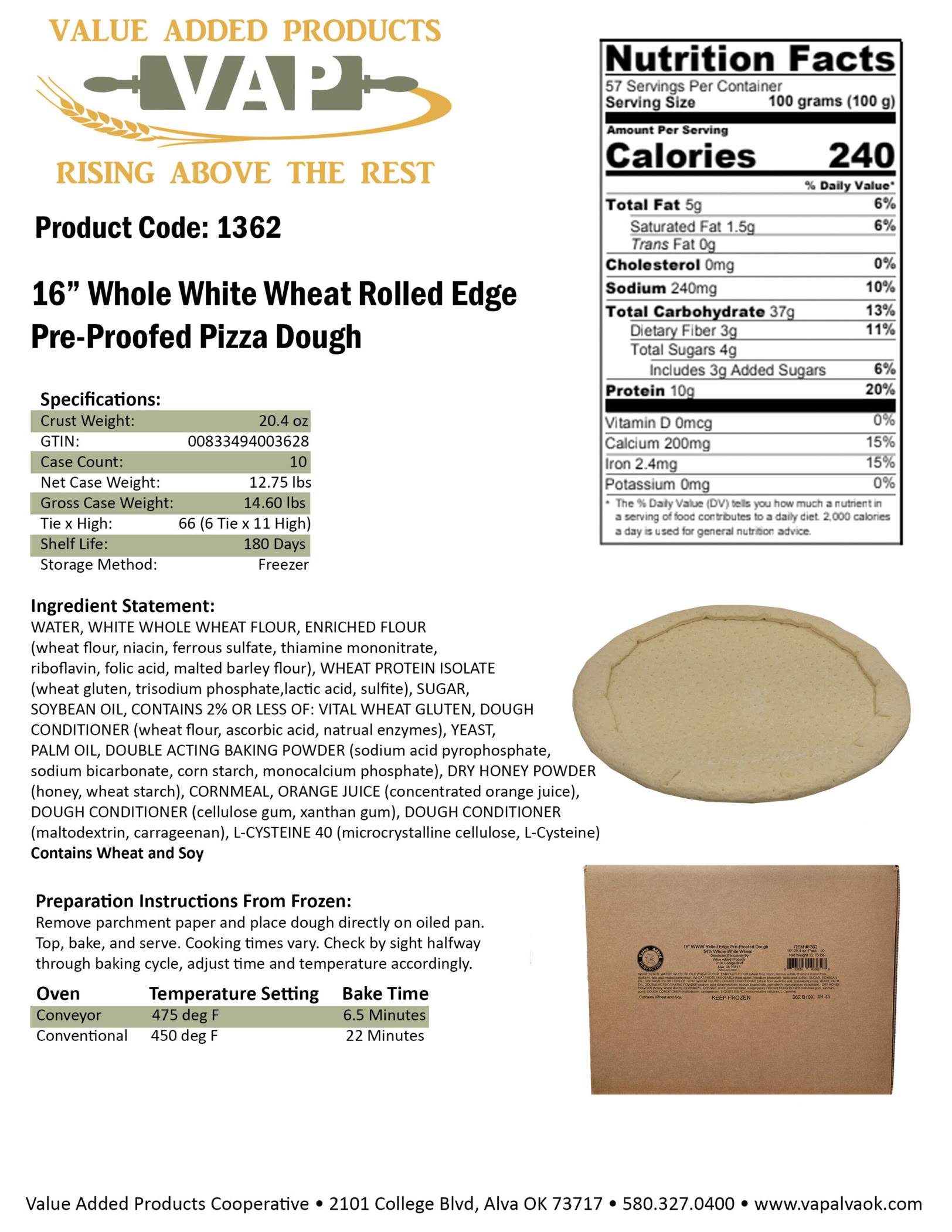 Pizza Dough  Pre-Proofed Freezer to topping while frozen and into the bake while frozen  7 minute bake full fermentation excellent bite and crumb Pizza Crust Pizza make more profit on your pizzas please customers better simpler pizza happy pizza great pizza all the benefits of the pizza chain brand without the pizza chain  Dough Balls expensive hard to work with do not use they make bad pizza many go to waste they smell bad make bad pizza  Red Earth Dough Co. crusts are engineered as fully formed, laminated, pre-proofed frozen dough systems that move directly from freezer to toppings to oven with minimal handling. The controlled dough-development process allows the final bake cycle to complete fermentation while proteins, cheeses, and toppings properly cook together during the baking process.  Red Earth Dough Co. brand statement graphic featuring the message “We Didn’t Improve the Dough Ball… We Replaced It.” The image promotes Red Earth’s Freezer-to-Toppings-to-Oven™ technology, emphasizing pre-proofed frozen pizza crust systems designed to deliver true fermentation flavor, operational simplicity, labor reduction, and consistent pizza production at scale  Vintage-style promotional graphic for Red Earth Dough Co. featuring a retro illustration of a smiling doctor holding a pepperoni pizza while examining it with a magnifying glass. The image promotes Red Earth Dough Co. pre-proofed freezer-to-oven pizza crusts and includes the humorous slogan “Recommended by 9 Out of 10 Doctors.” Background imagery includes Oklahoma wheat fields, reinforcing the company’s agricultural roots and focus on quality pizza production  Red Earth Dough Co. circular company logo featuring stylized wheat fields and grain graphics representing agricultural roots, dough production, and food manufacturing. The logo includes the company name “Red Earth Dough Co.” and the location “Alva, Oklahoma, USA,” emphasizing American-made frozen pizza crust production, wheat-based food innovation, and commercial pizza manufacturing