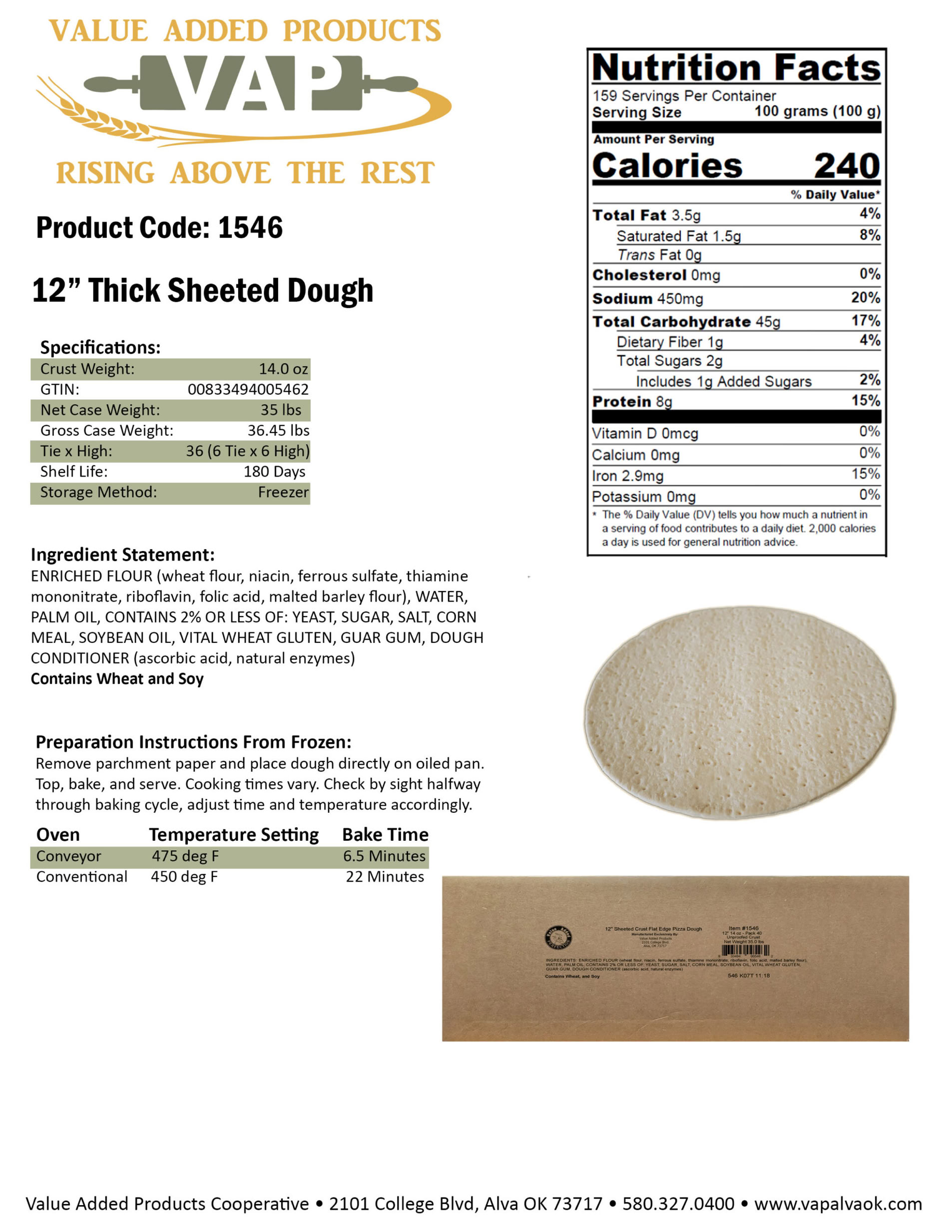 Red Earth Dough Co. crusts are engineered as fully formed, laminated, pre-proofed frozen dough systems that move directly from freezer to toppings to oven with minimal handling. The controlled dough-development process allows the final bake cycle to complete fermentation while proteins, cheeses, and toppings properly cook together during the baking process