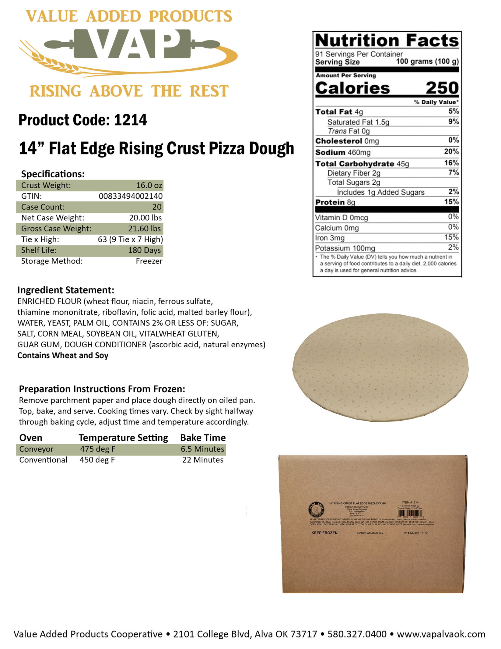 Red Earth Dough Co. crusts are engineered as fully formed, laminated, pre-proofed frozen dough systems that move directly from freezer to toppings to oven with minimal handling. The controlled dough-development process allows the final bake cycle to complete fermentation while proteins, cheeses, and toppings properly cook together during the baking process. 