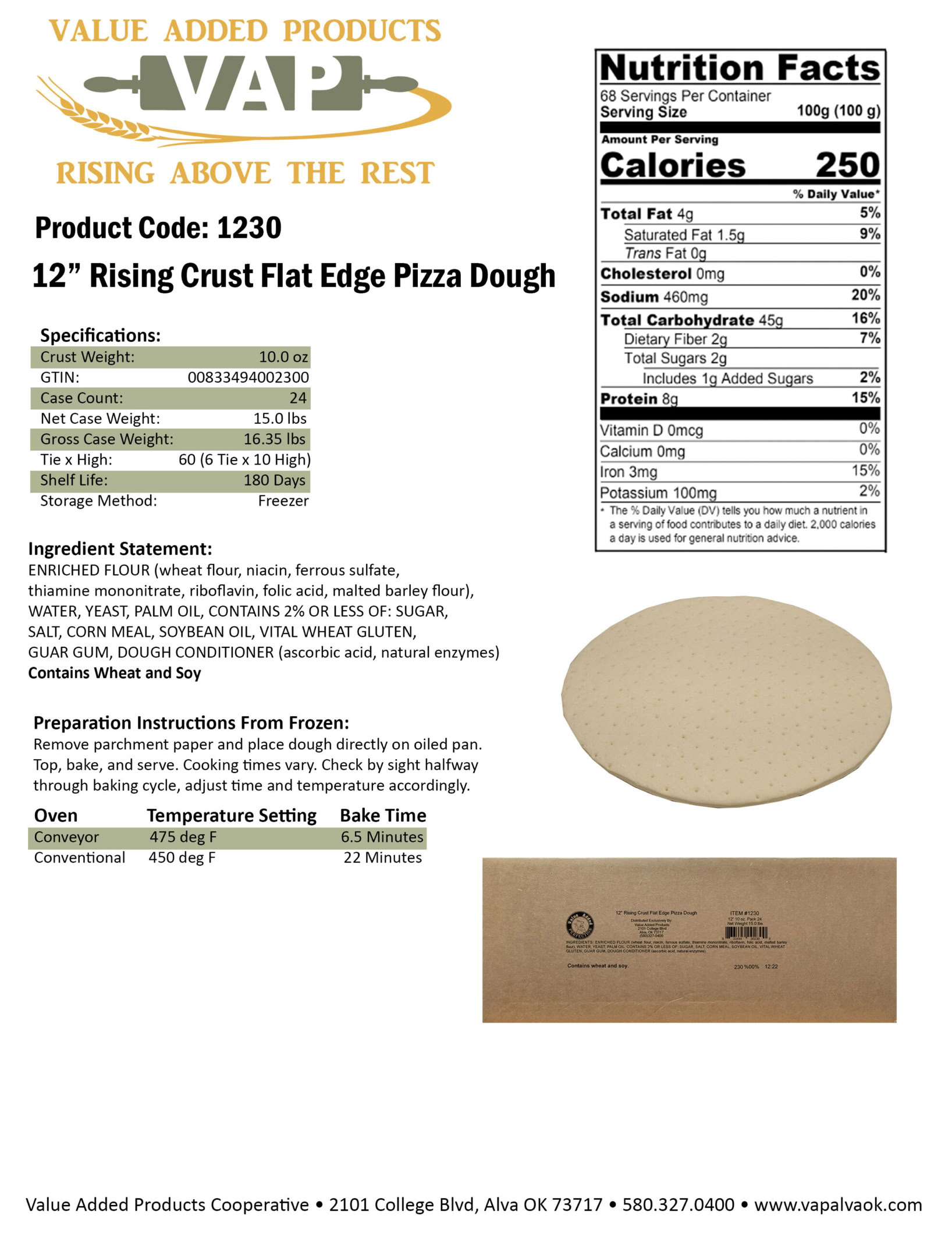 Red Earth Dough Co. crusts are engineered as fully formed, laminated, pre-proofed frozen dough systems that move directly from freezer to toppings to oven with minimal handling. The controlled dough-development process allows the final bake cycle to complete fermentation while proteins, cheeses, and toppings properly cook together during the baking process. 
