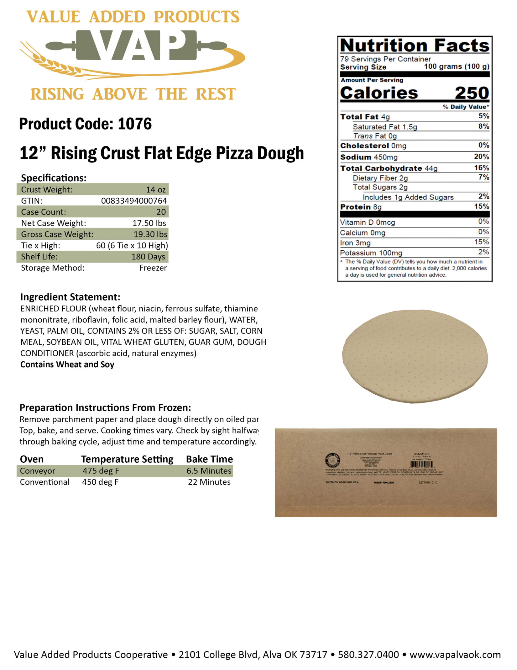 Red Earth Dough Co. crusts are engineered as fully formed, laminated, pre-proofed frozen dough systems that move directly from freezer to toppings to oven with minimal handling. The controlled dough-development process allows the final bake cycle to complete fermentation while proteins, cheeses, and toppings properly cook together during the baking process. 