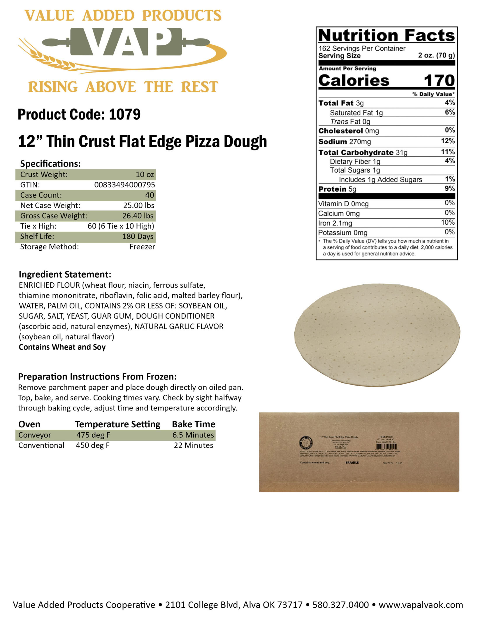 Red Earth Dough Co. crusts are engineered as fully formed, laminated, pre-proofed frozen dough systems that move directly from freezer to toppings to oven with minimal handling. The controlled dough-development process allows the final bake cycle to complete fermentation while proteins, cheeses, and toppings properly cook together during the baking process. 