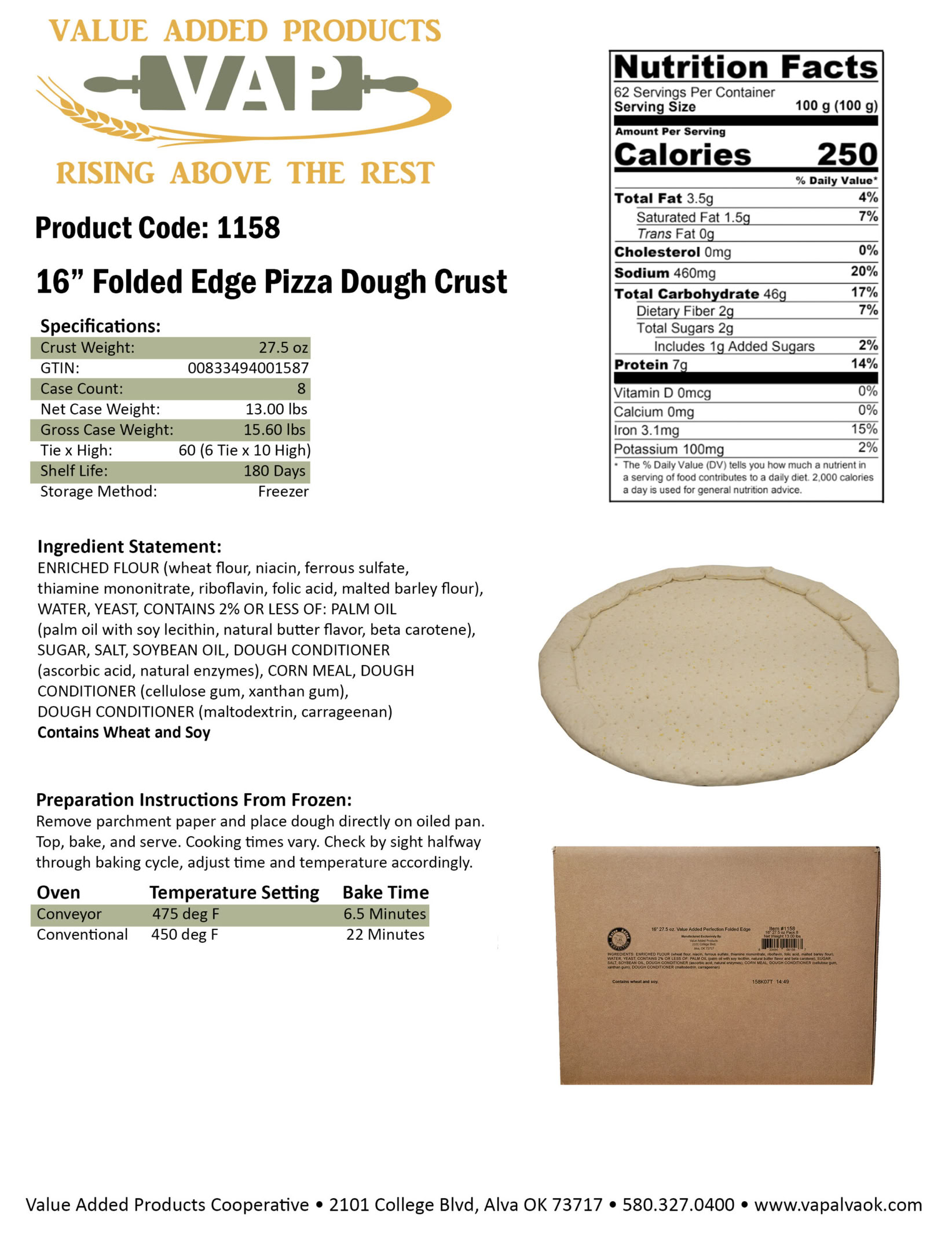 Red Earth Dough Co. crusts are engineered as fully formed, laminated, pre-proofed frozen dough systems that move directly from freezer to toppings to oven with minimal handling. The controlled dough-development process allows the final bake cycle to complete fermentation while proteins, cheeses, and toppings properly cook together during the baking process. 