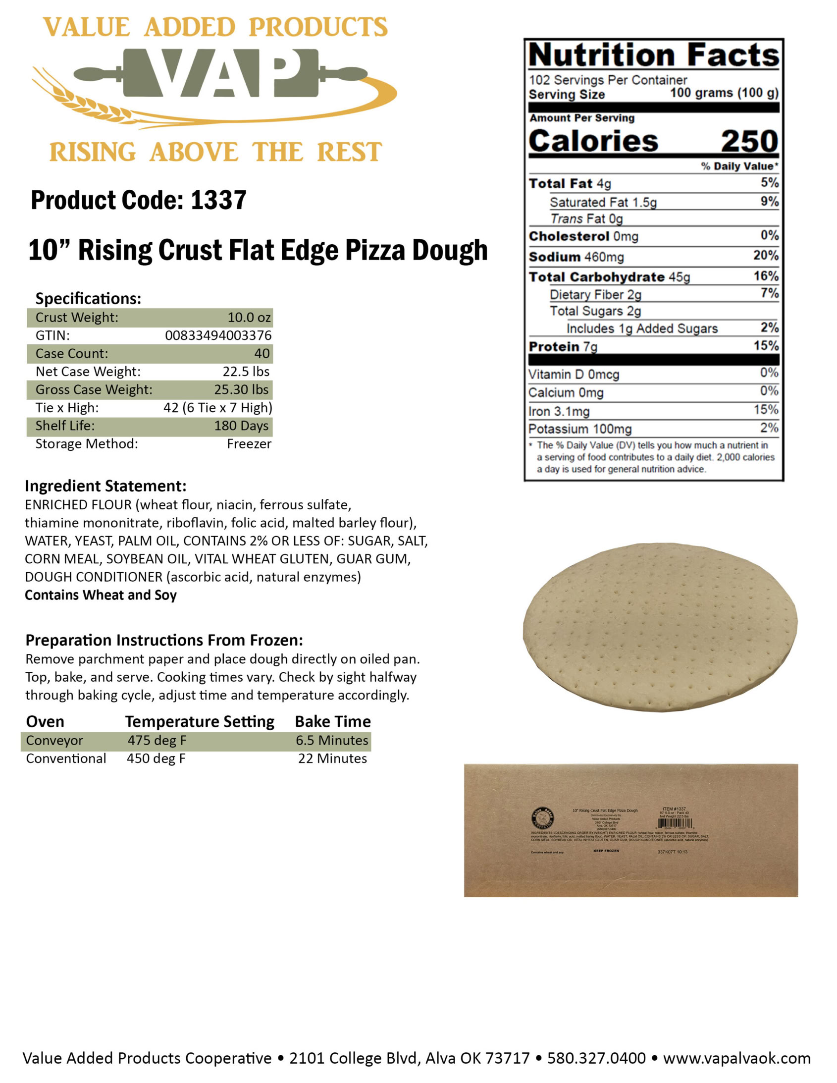 Pizza Dough  Pre-Proofed Freezer to topping while frozen and into the bake while frozen  7 minute bake full fermentation excellent bite and crumb Pizza Crust Pizza make more profit on your pizzas please customers better simpler pizza happy pizza great pizza all the benefits of the pizza chain brand without the pizza chain  Dough Balls expensive hard to work with do not use they make bad pizza many go to waste they smell bad make bad pizza  Red Earth Dough Co. crusts are engineered as fully formed, laminated, pre-proofed frozen dough systems that move directly from freezer to toppings to oven with minimal handling. The controlled dough-development process allows the final bake cycle to complete fermentation while proteins, cheeses, and toppings properly cook together during the baking process.  Red Earth Dough Co. brand statement graphic featuring the message “We Didn’t Improve the Dough Ball… We Replaced It.” The image promotes Red Earth’s Freezer-to-Toppings-to-Oven™ technology, emphasizing pre-proofed frozen pizza crust systems designed to deliver true fermentation flavor, operational simplicity, labor reduction, and consistent pizza production at scale  Vintage-style promotional graphic for Red Earth Dough Co. featuring a retro illustration of a smiling doctor holding a pepperoni pizza while examining it with a magnifying glass. The image promotes Red Earth Dough Co. pre-proofed freezer-to-oven pizza crusts and includes the humorous slogan “Recommended by 9 Out of 10 Doctors.” Background imagery includes Oklahoma wheat fields, reinforcing the company’s agricultural roots and focus on quality pizza production  Red Earth Dough Co. circular company logo featuring stylized wheat fields and grain graphics representing agricultural roots, dough production, and food manufacturing. The logo includes the company name “Red Earth Dough Co.” and the location “Alva, Oklahoma, USA,” emphasizing American-made frozen pizza crust production, wheat-based food innovation, and commercial pizza manufacturing