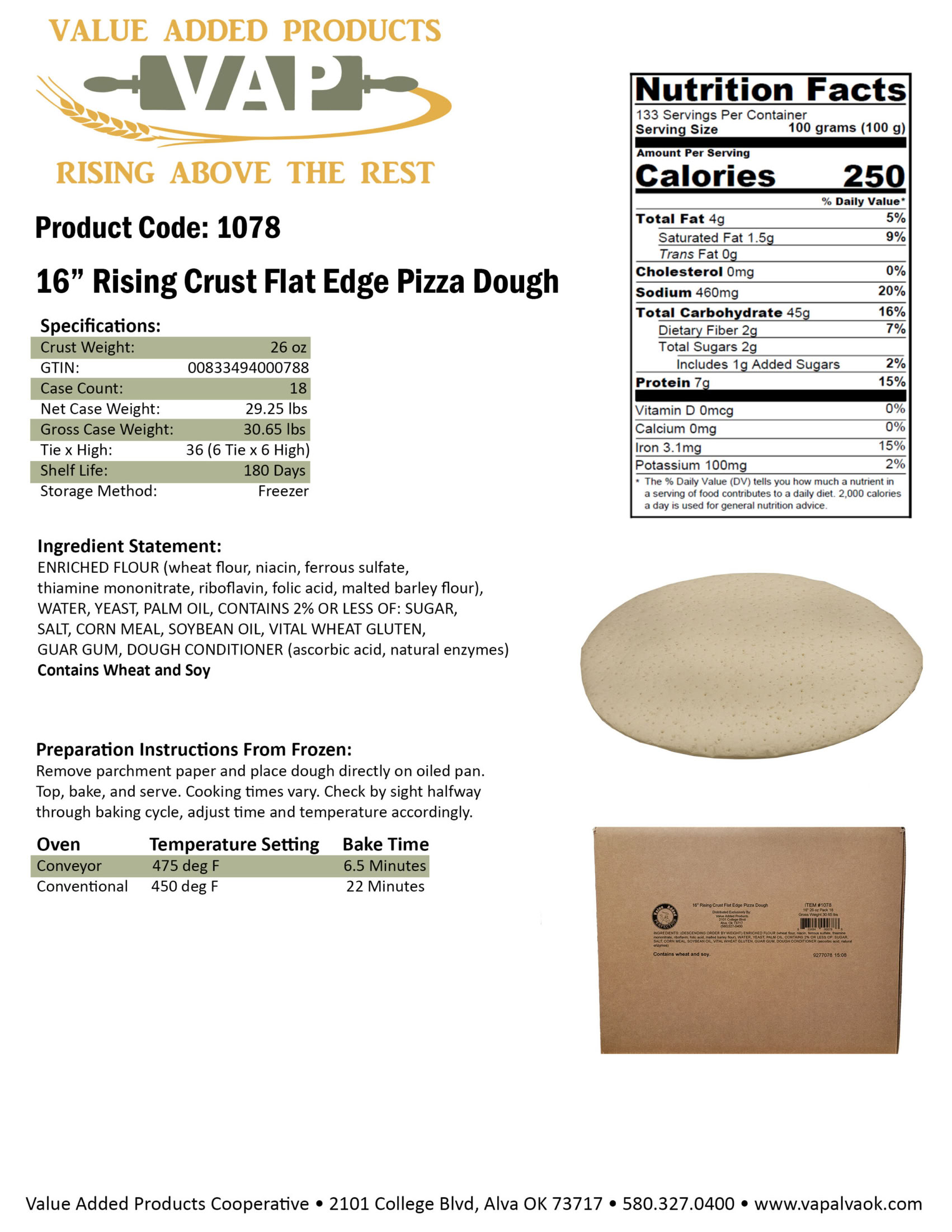 Red Earth Dough Co. crusts are engineered as fully formed, laminated, pre-proofed frozen dough systems that move directly from freezer to toppings to oven with minimal handling. The controlled dough-development process allows the final bake cycle to complete fermentation while proteins, cheeses, and toppings properly cook together during the baking process. 