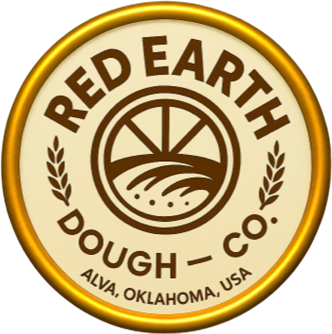 Red Earth Dough Co logo representing clean ingredient pizza dough production using natural fermentation and pre-proofed frozen pizza crust technology for restaurants and pizza brands
