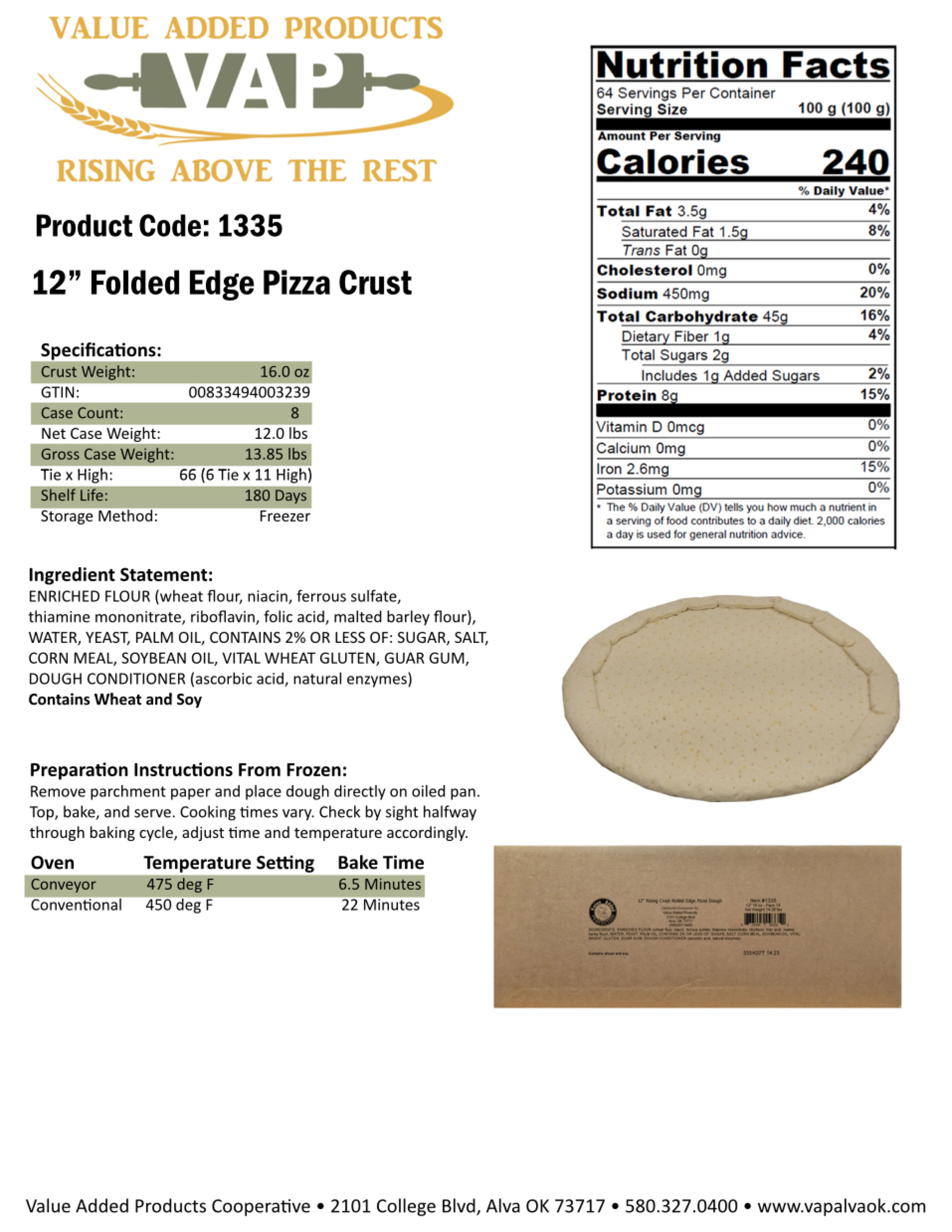 Red Earth Dough Co. crusts are engineered as fully formed, laminated, pre-proofed frozen dough systems that move directly from freezer to toppings to oven with minimal handling. The controlled dough-development process allows the final bake cycle to complete fermentation while proteins, cheeses, and toppings properly cook together during the baking process