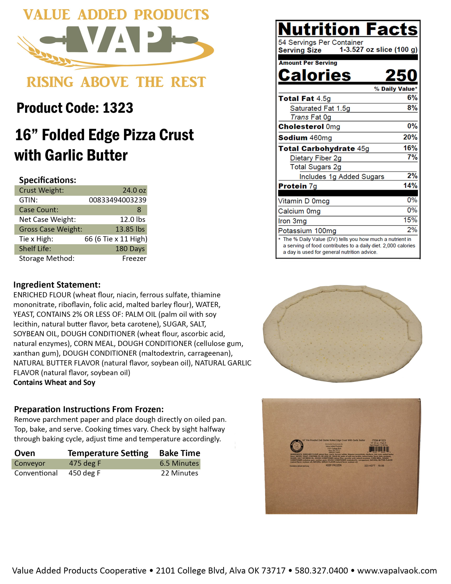 Red Earth Dough Co. crusts are engineered as fully formed, laminated, pre-proofed frozen dough systems that move directly from freezer to toppings to oven with minimal handling. The controlled dough-development process allows the final bake cycle to complete fermentation while proteins, cheeses, and toppings properly cook together during the baking process