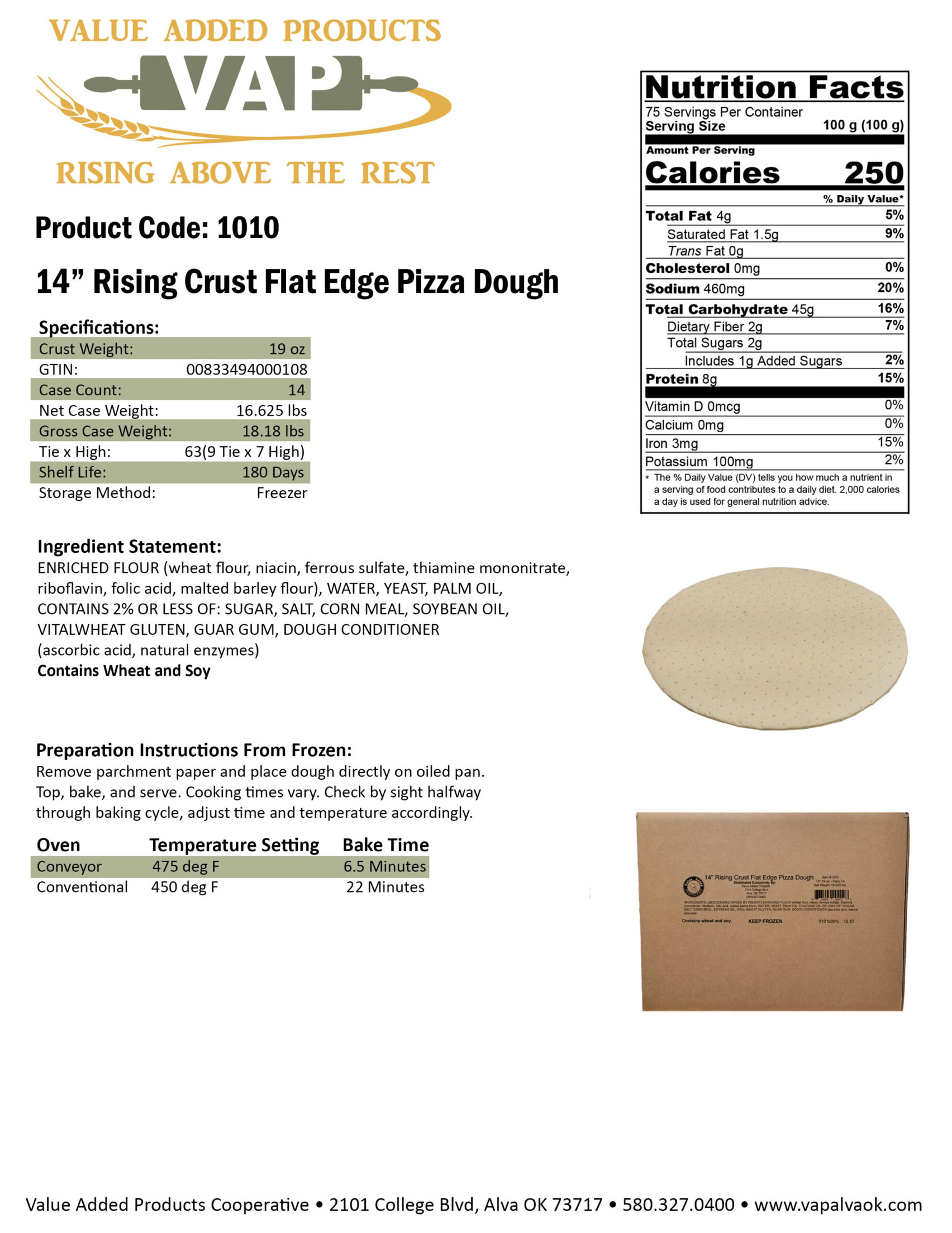 Red Earth Dough Co. crusts are engineered as fully formed, laminated, pre-proofed frozen dough systems that move directly from freezer to toppings to oven with minimal handling. The controlled dough-development process allows the final bake cycle to complete fermentation while proteins, cheeses, and toppings properly cook together during the baking process. 